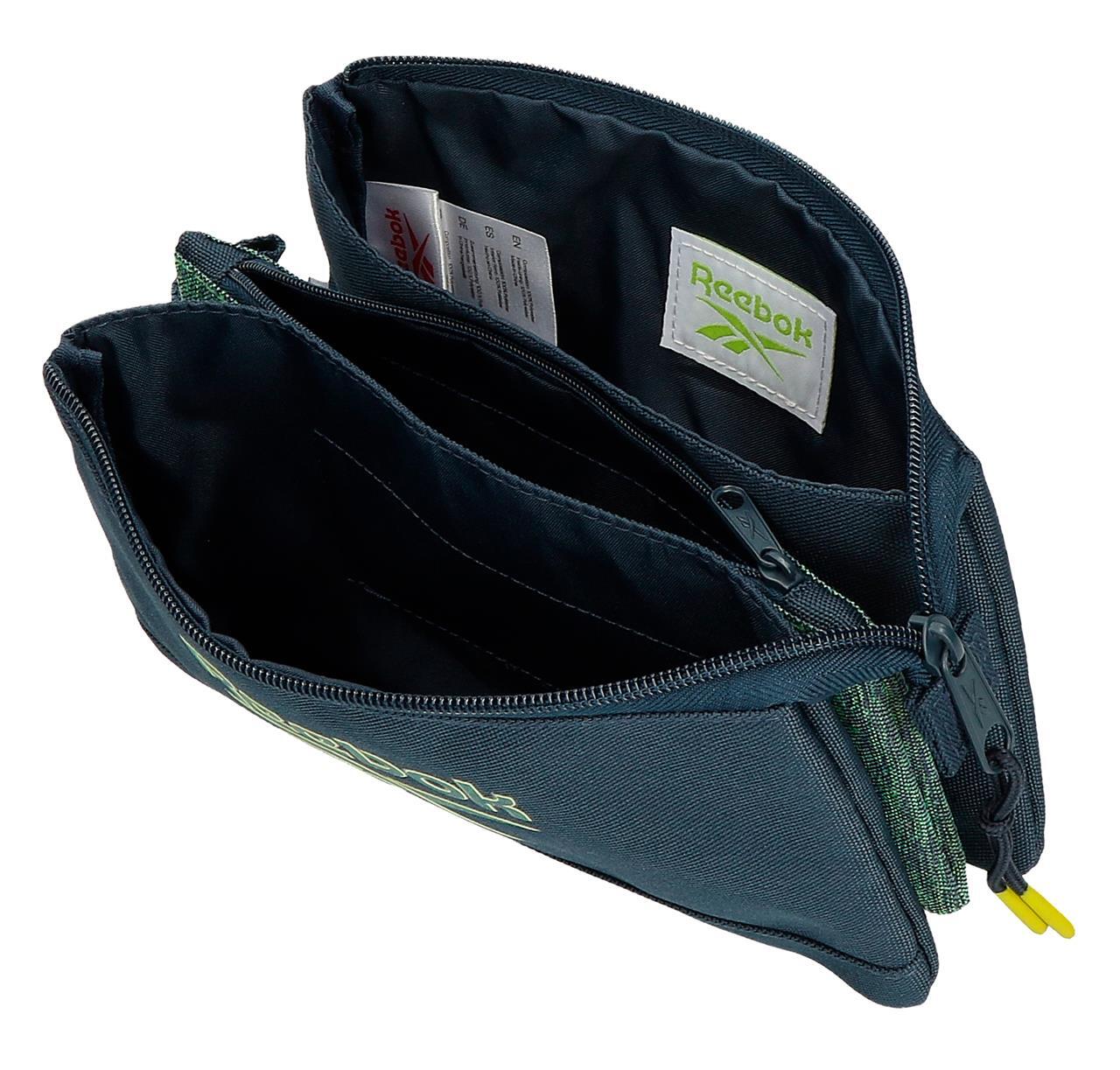 Estuche tres compartimentos Reebok Summerville 12cm Azul marino 2/7