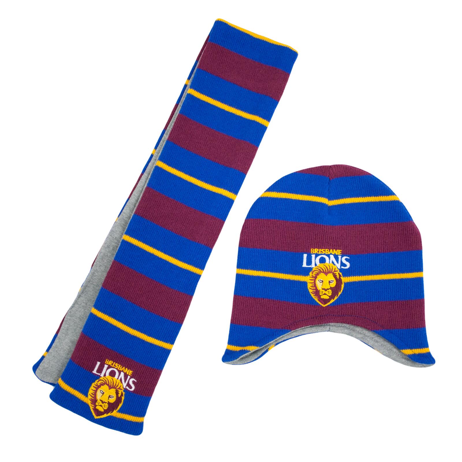 Brisbane Lions AFL Toddlers Beanie & Scarf Pack