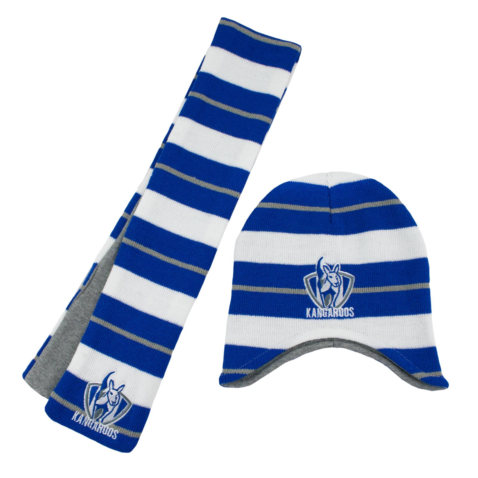 North Melbourne Kangaroos AFL Toddlers Beanie & Scarf Pack