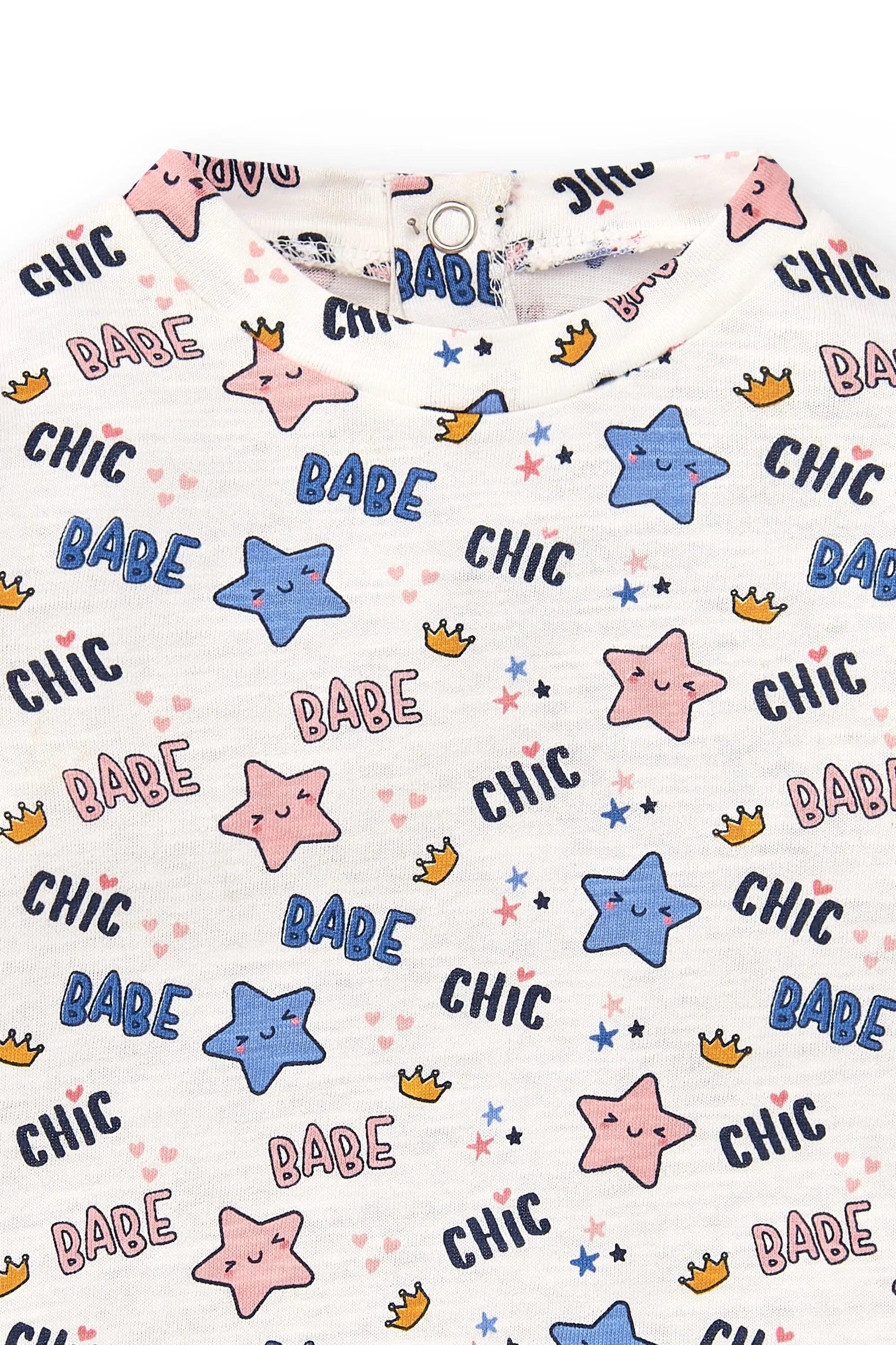 Camiseta manga larga bebé niña estampado chic 5/5