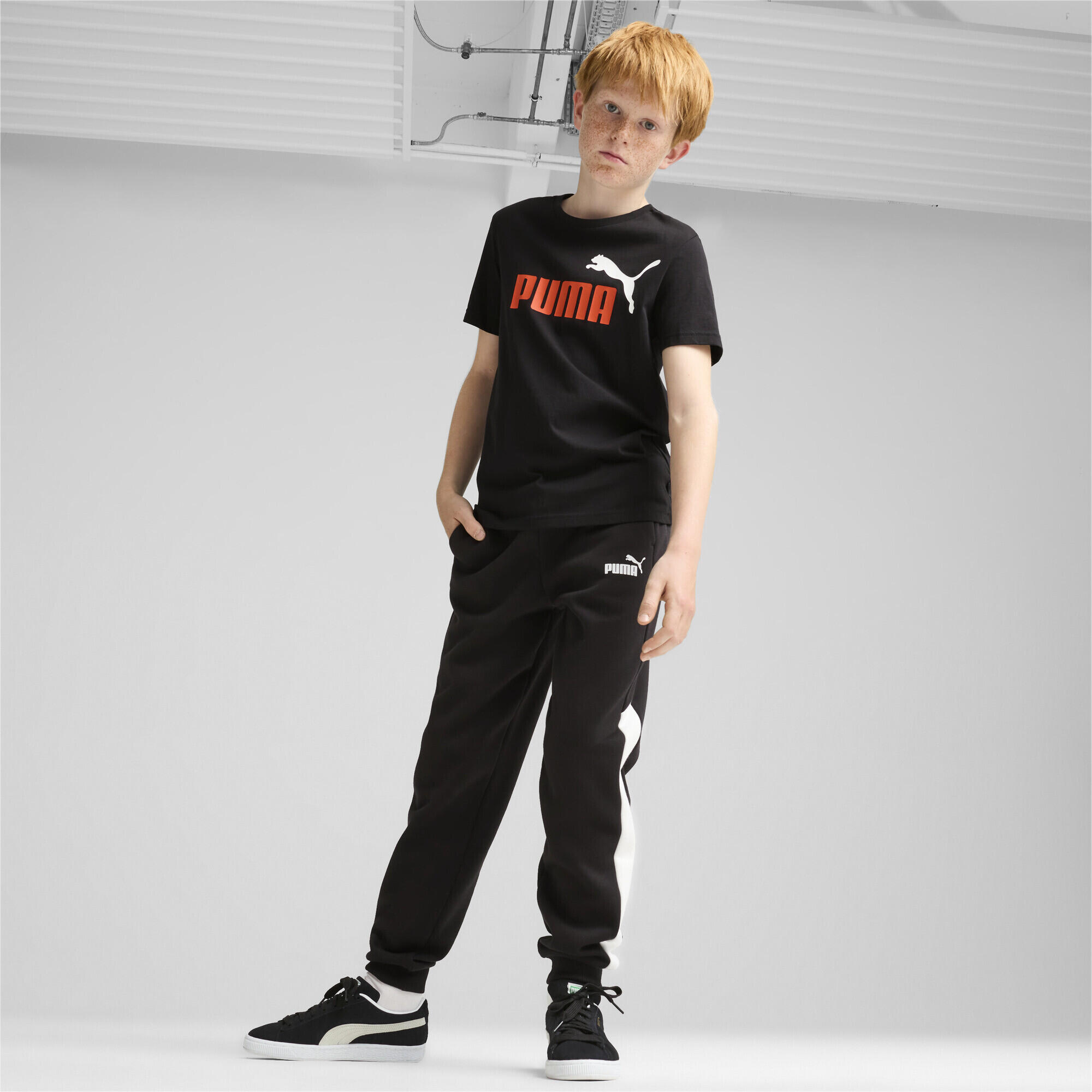 Camiseta Essentials+ Logo bicolor Niño PUMA Redmazing White Red 5/6