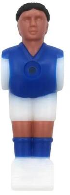 Tischfußball-Figur Pegasi, Blau-Weiß, 110 x 37 mm.