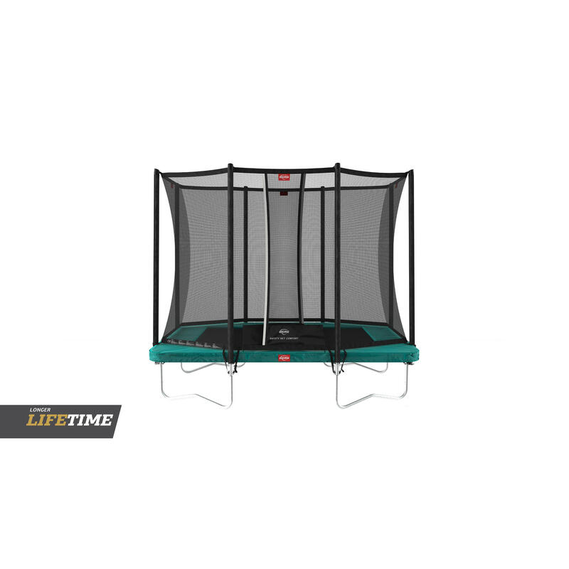 Trampoline rectangulaire Favorit Regular vert 280 cm + filet de sécurité