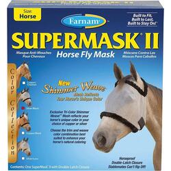 Masque anti-mouches pour cheval sans oreilles Farnam Supermask II Horse Horse