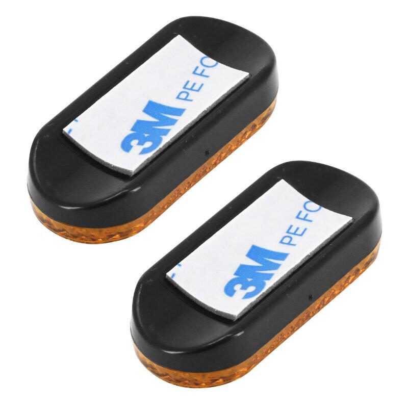 Ensemble De Réflecteurs De Moto Avec Support En T Et 3 Reflecteurs Yeux De Chat Rouges Testes E4 Pour Moto Velo Et Scooter Augmente La Visibilite Sur La Route