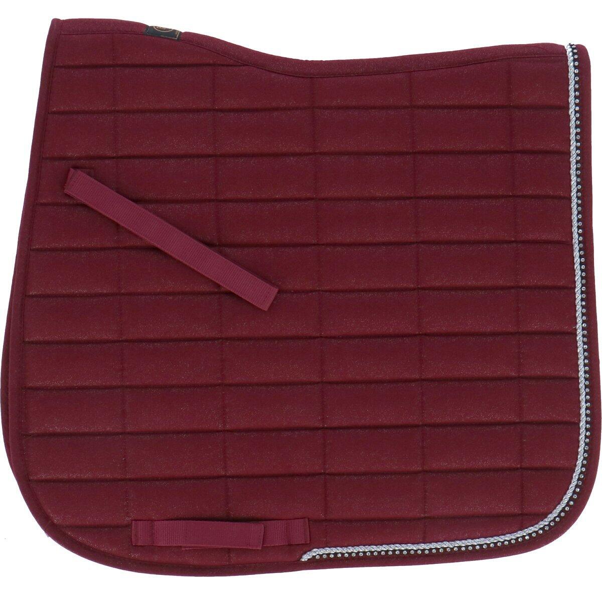 Br - Tapis De Dressage Pour Cheval Br Equitation Glamour Chic - Tapis De Selle - Marron|rouge - Fs - Decathlon