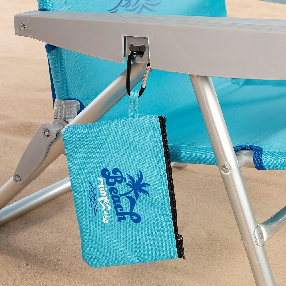 Aktive Confezione da 2 sedie da spiaggia pieghevoli basse e multiposizione 6/7