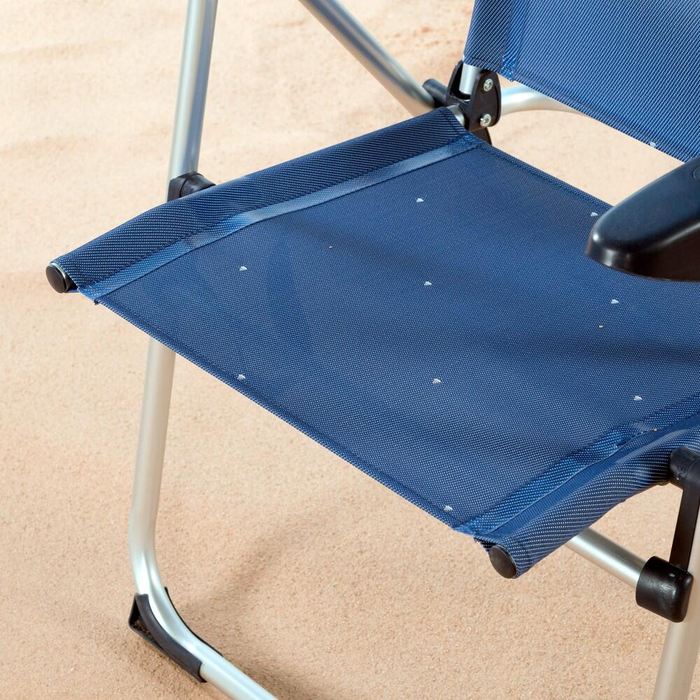 Aktive Paquets de 2 chaises de plage hautes 4 positions marine 3/7