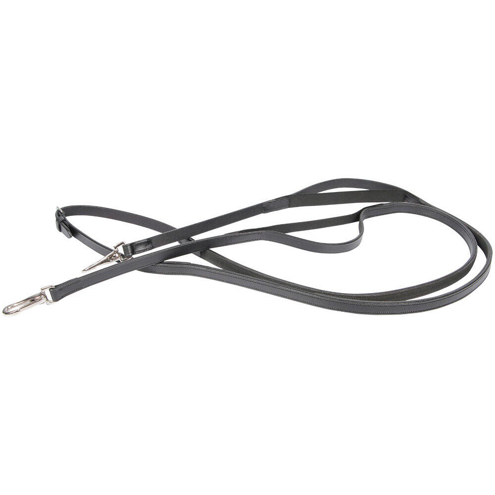 Zügel für Pferde elastische Doppelgummis Leder Harry's Horse 1/2