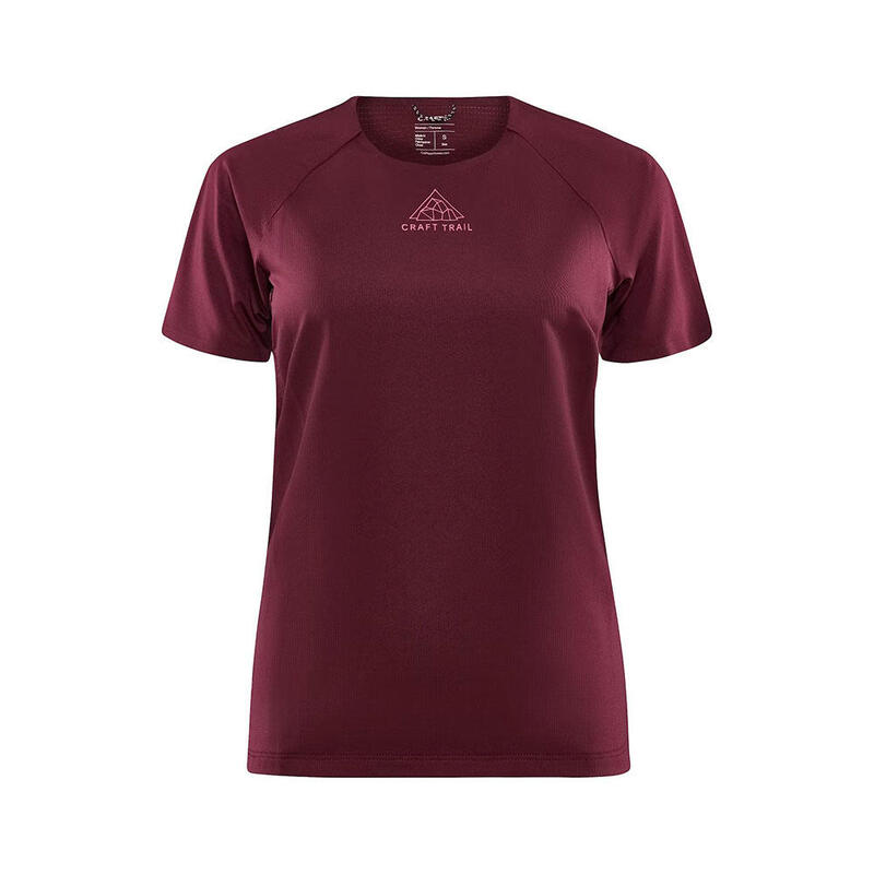 PRO Trail SS Tee 女裝運動短袖 T-shirt - 紅木色