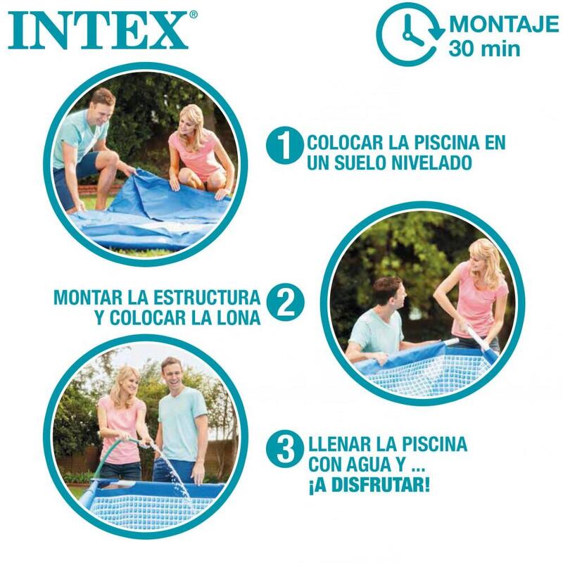 Piscine natation - Small Frame bleu adulte