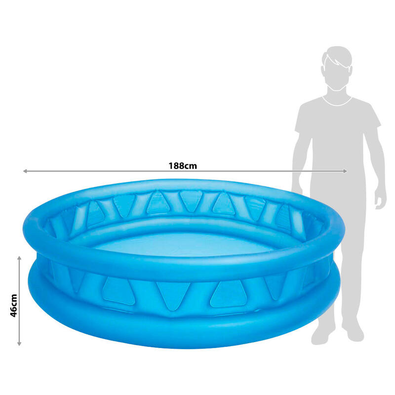 Ø 188 x 46 cm Intex Piscine pour Enfants Soft Side