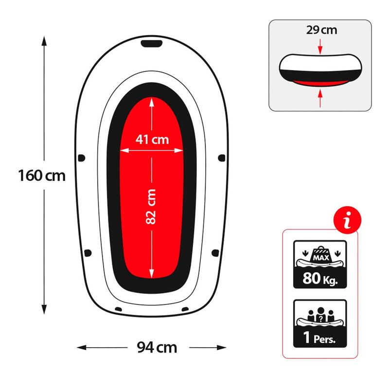 Barca hinchable INTEX explorer pro 100 - 160x94x29 cm | 1plaza |Kayak mar