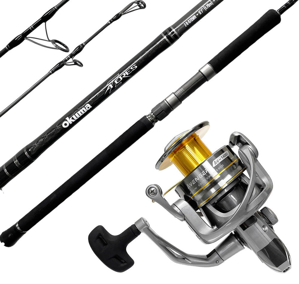 Okuma Azores Z-S572MH PE 5-6 + Okuma Avenger 14000 Heavy Offshore Combo Okuma Azores Z-S572MH PE 5-6 + Okuma Avenger 14000 Heavy Offshore Combo
