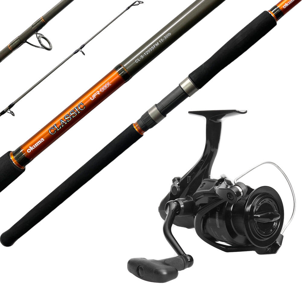 Okuma Classic Surf CL-S-1203SFM 15-30lb + Okuma Dyna Drag XP 6000 Fishing Combo
