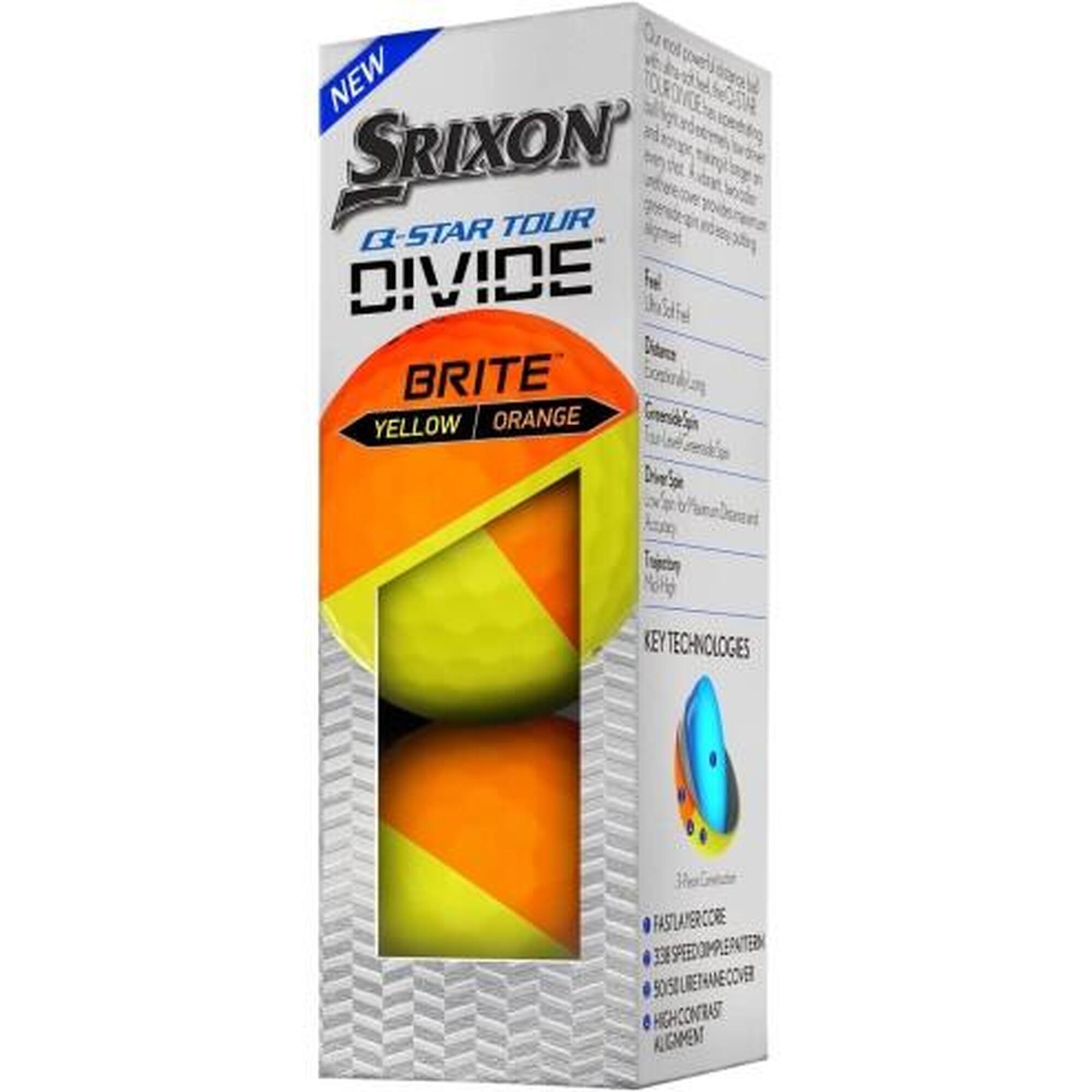 Caja de 12 bolas de golf Srixon Q-Star Tour DIVIDE