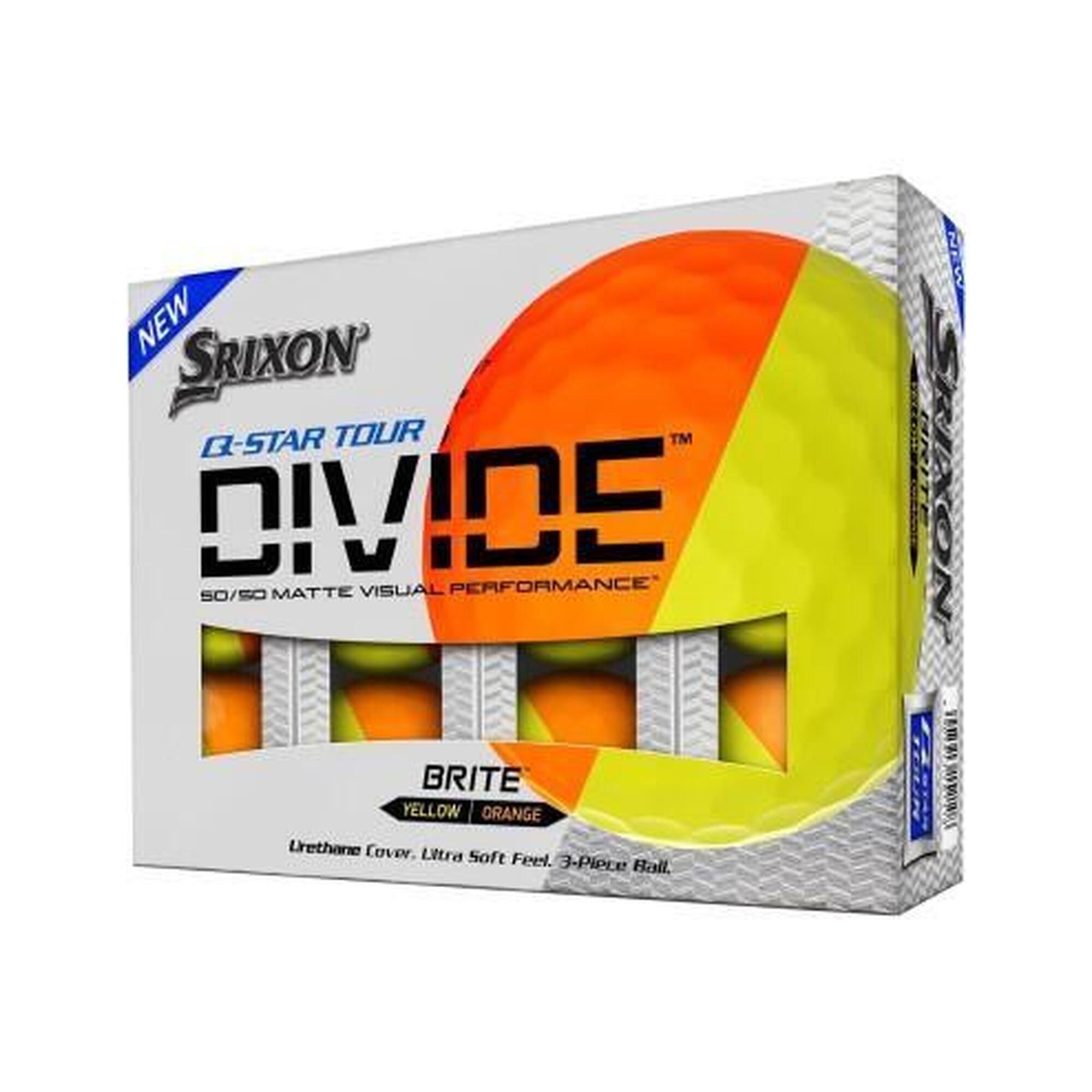 Q-star tour divide brite" golf balls Srixon (set of 12)