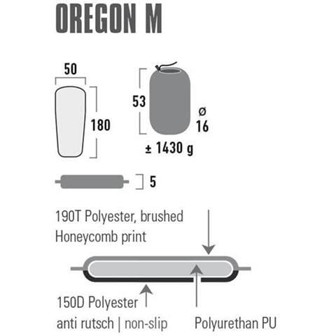 High Peak Oregon M, tapis thermique autogonflable 6/7