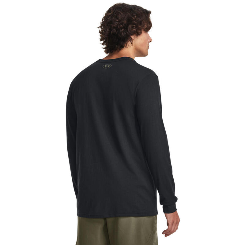 Blouse Under Armour Project Rock Brahma Bull Long Sleeve, Zwart, Mannen