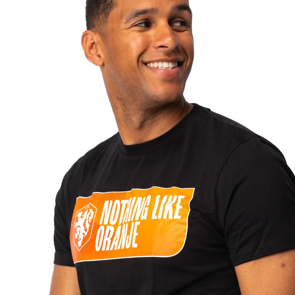 Nederland T-shirt Heren - Zwart - KNVB 2/7