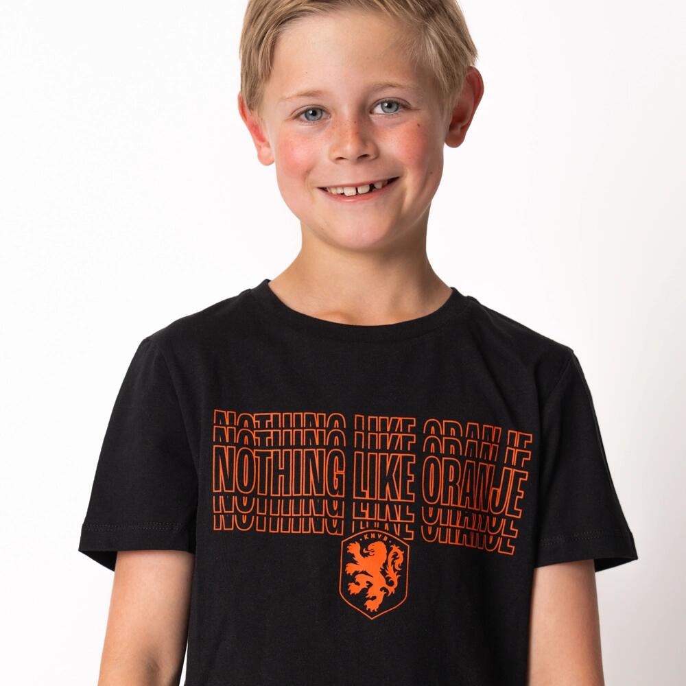 Nederland T-shirt Kinderen - Zwart - KNVB - Holland 5/5