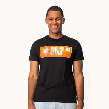 Nederland T-shirt Heren - Zwart - KNVB