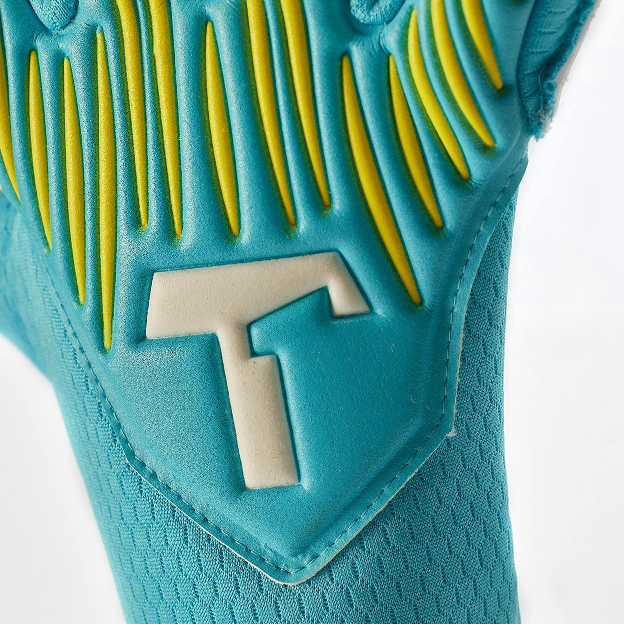 Guantes de portero de fútbol niños Rebel 2.0 Sky Blue Junior con protecciones 2/5