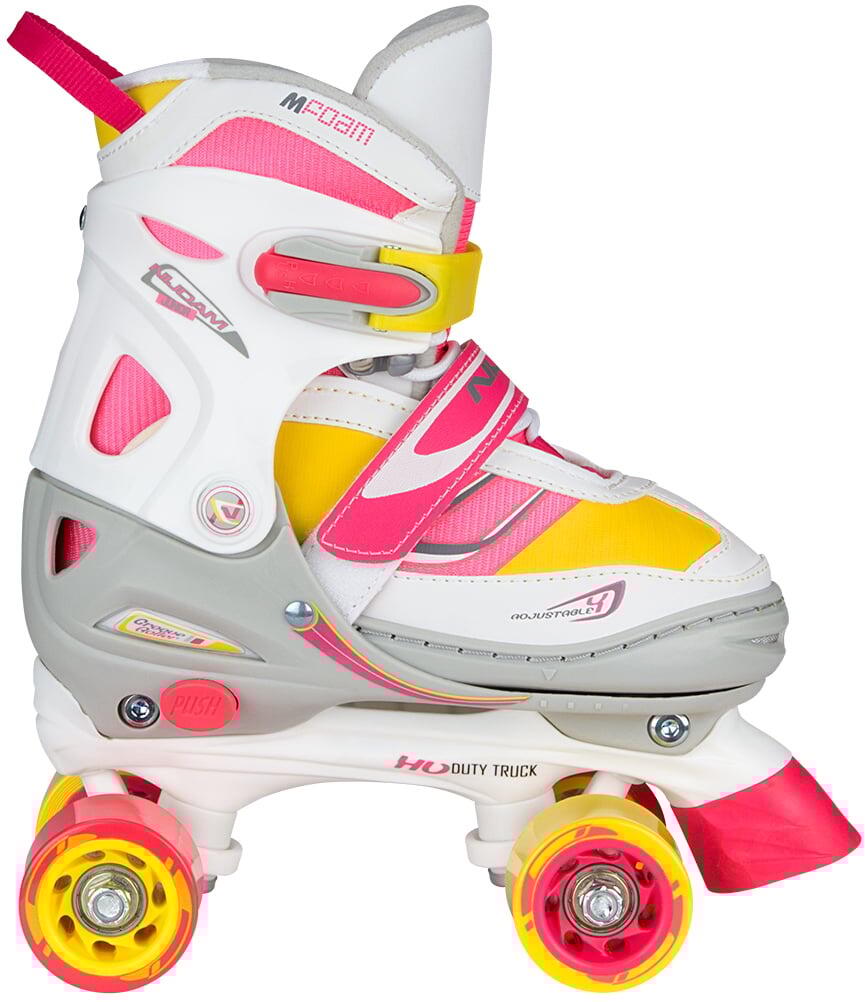 NIJDAM Verstelbare Rolschaatsen Rave Rose Geel