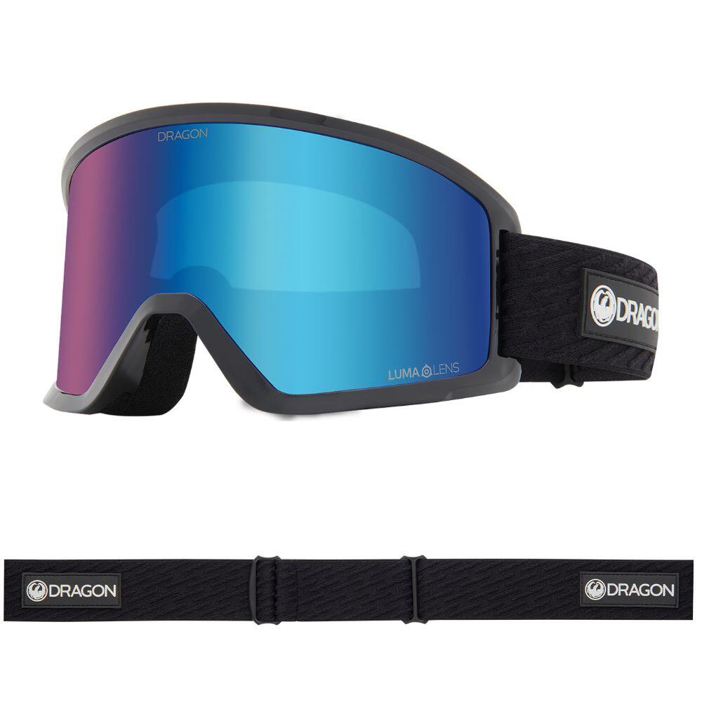 DRAGON DX3 PLUS OTG Unisex Snow Goggles - Icon Blue/LL Blue Ionized & LL Dark Smoke