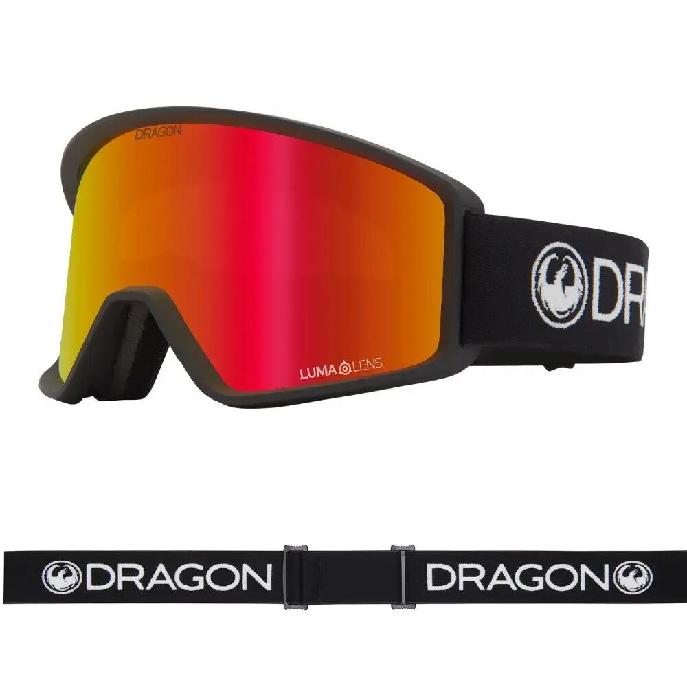 DXT OTG Youth Snow Goggles - Black/LL Red Ionized