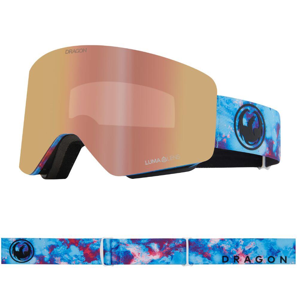 DRAGON R1 OTG Unisex Snow Goggles - Predator/LL Rose Gold Ionized & LL Midnight