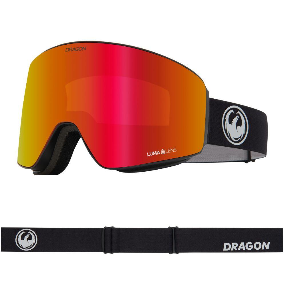 Dragon - Pxv Lunettes De Ski Unisexes - Nouveau Black/ll Red Ionized & Ll Light Rose - Masque De Ski - Noir|rose|rouge - No Size - Decathlon
