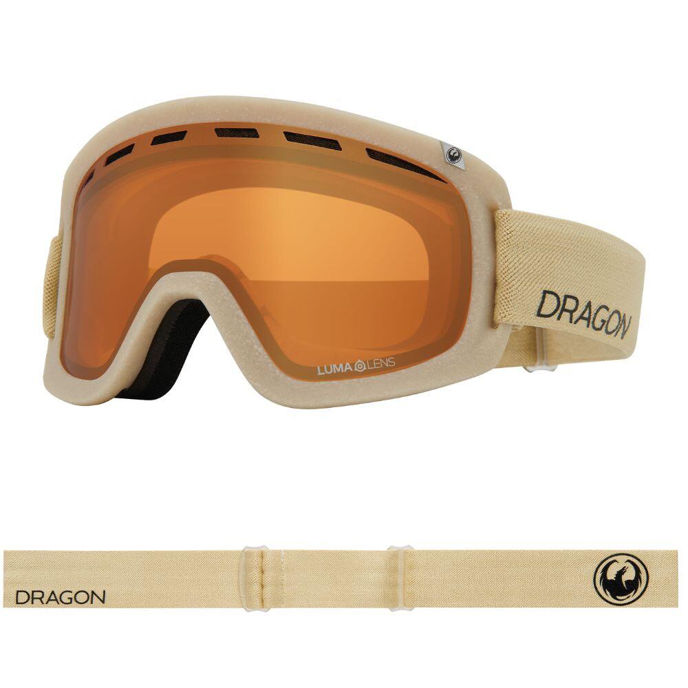DRAGON D1 OTG Unisex Snow Goggles - Raw/LL Amber & LL Midnight