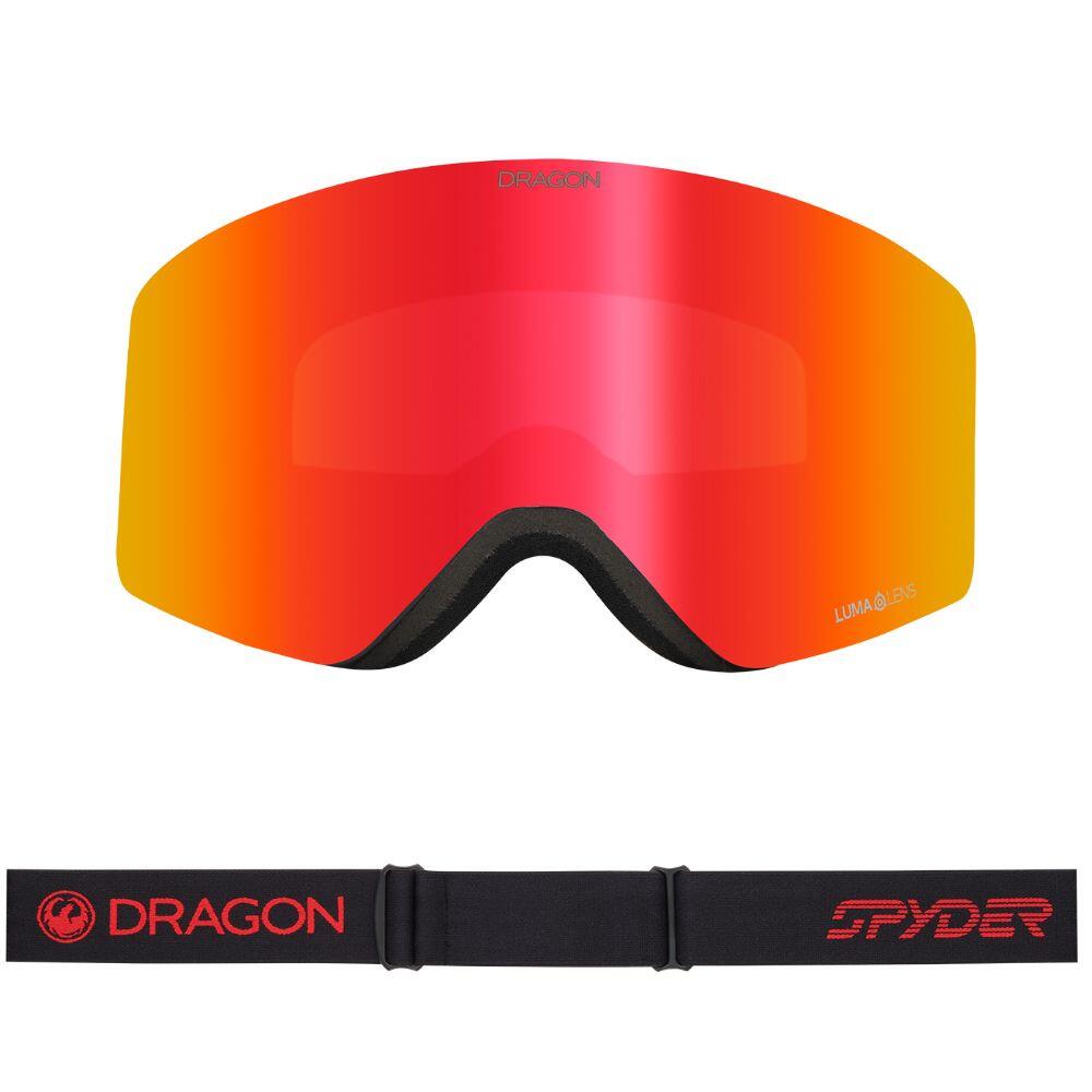R1 OTG Unisex Skibril - Black Red Spyder /LL Red Ionized & LL Light Rose 2/5
