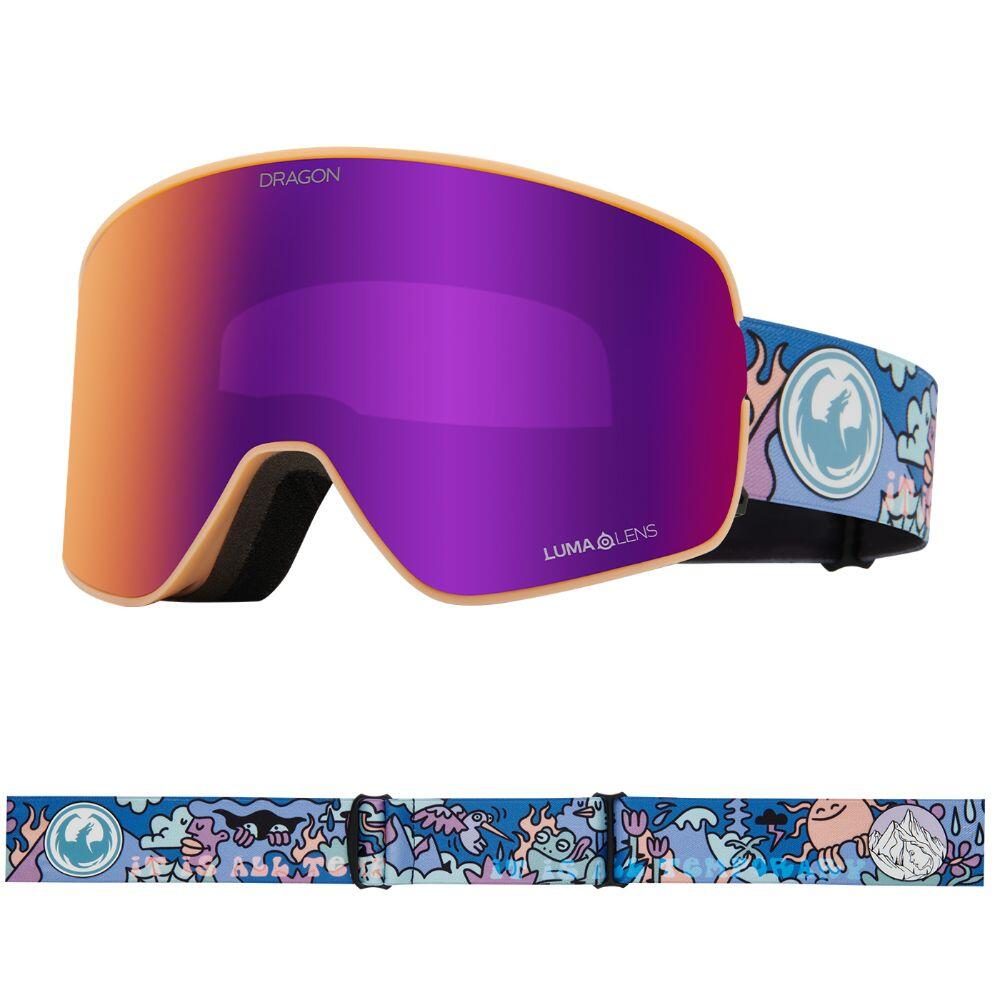 Dragon - Nfx2 Lunettes De Ski Unisexes - Kimmy Fasani 2024/ll Purple Ionized & Ll Violet - Masque De Ski - Bleu|violet - Taille Unique - Decathlon