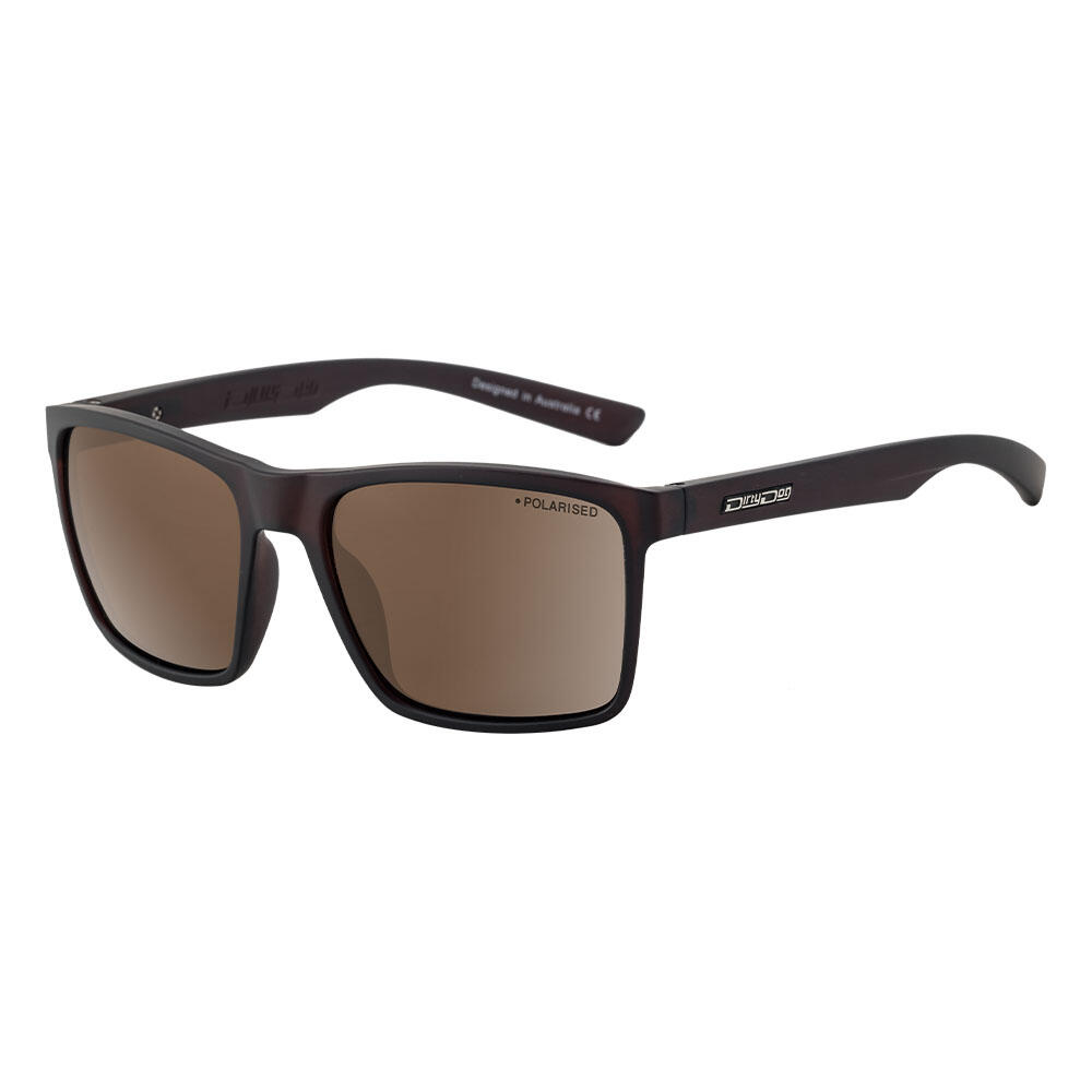 DROID Unisex Sunglasses - Satin Brown/Polarized Brown 1/4