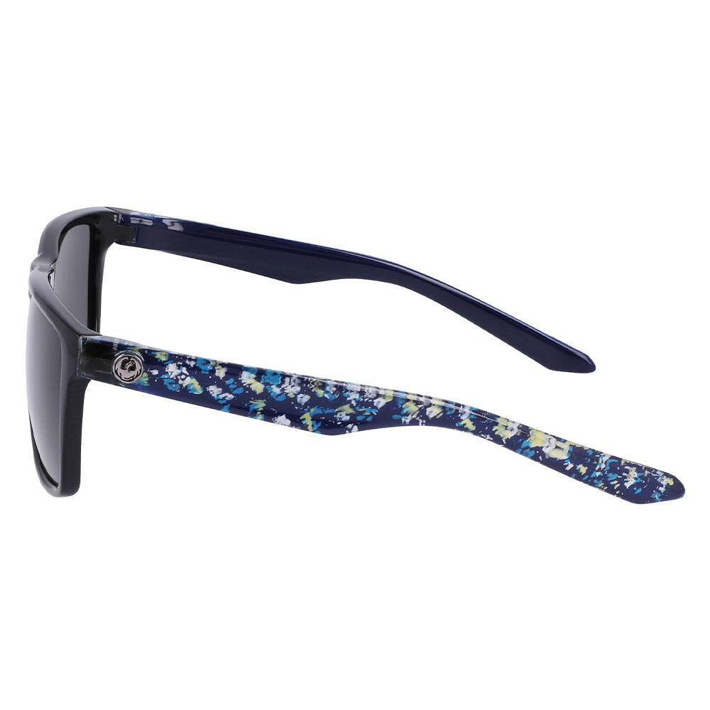 MERIDIEN Unisex Sunglasses - Black/Blue Green Iguchi/Lumalens Smoke 3/4