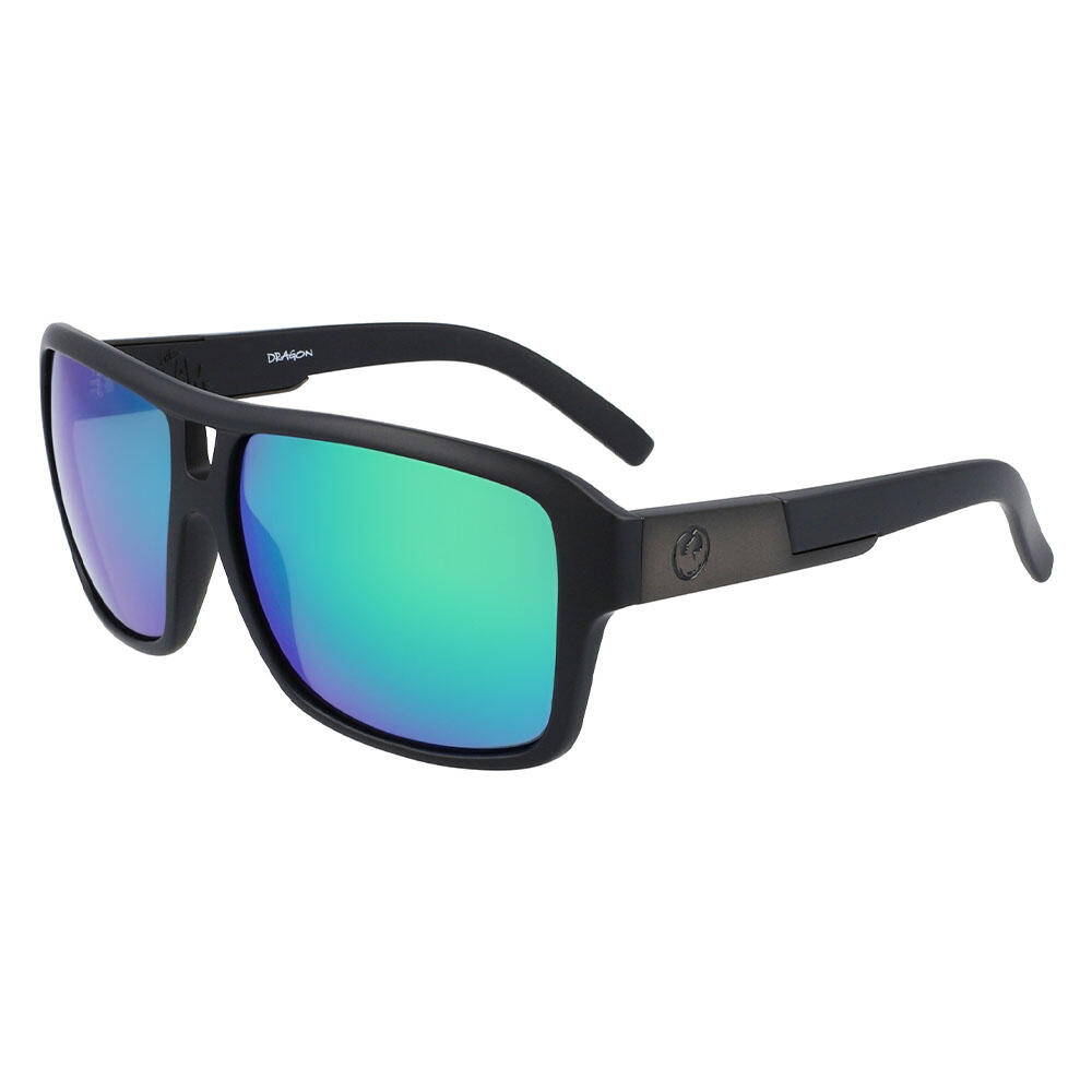 DRAGON THE JAM Unisex Sunglasses - Black/Lumalens Green Ionized