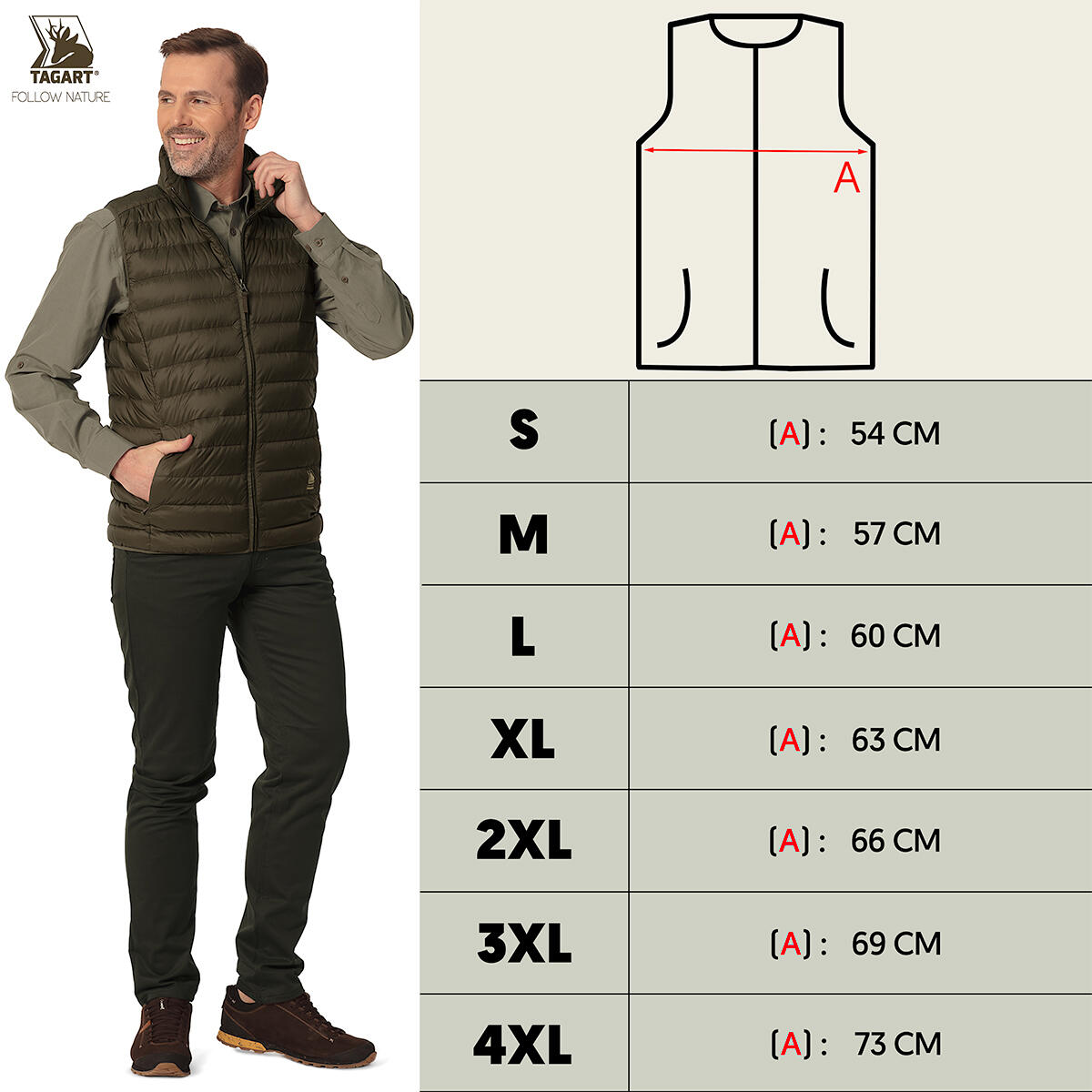 Gilet de chasse matelassé avec duvet 700 cuin - Homme 2/6