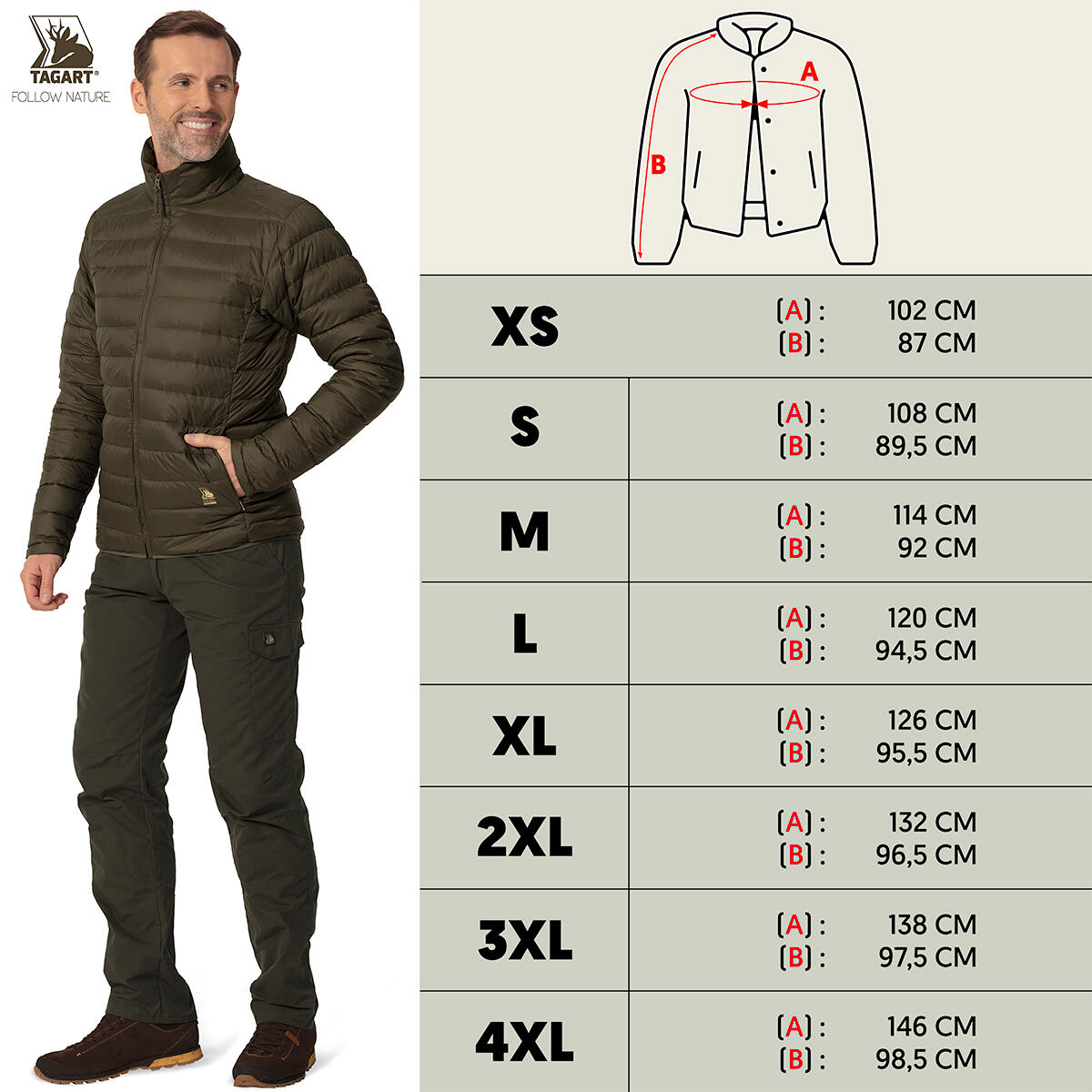 La veste en duvet Wave 4 de couleur olive pour hommes 2/5