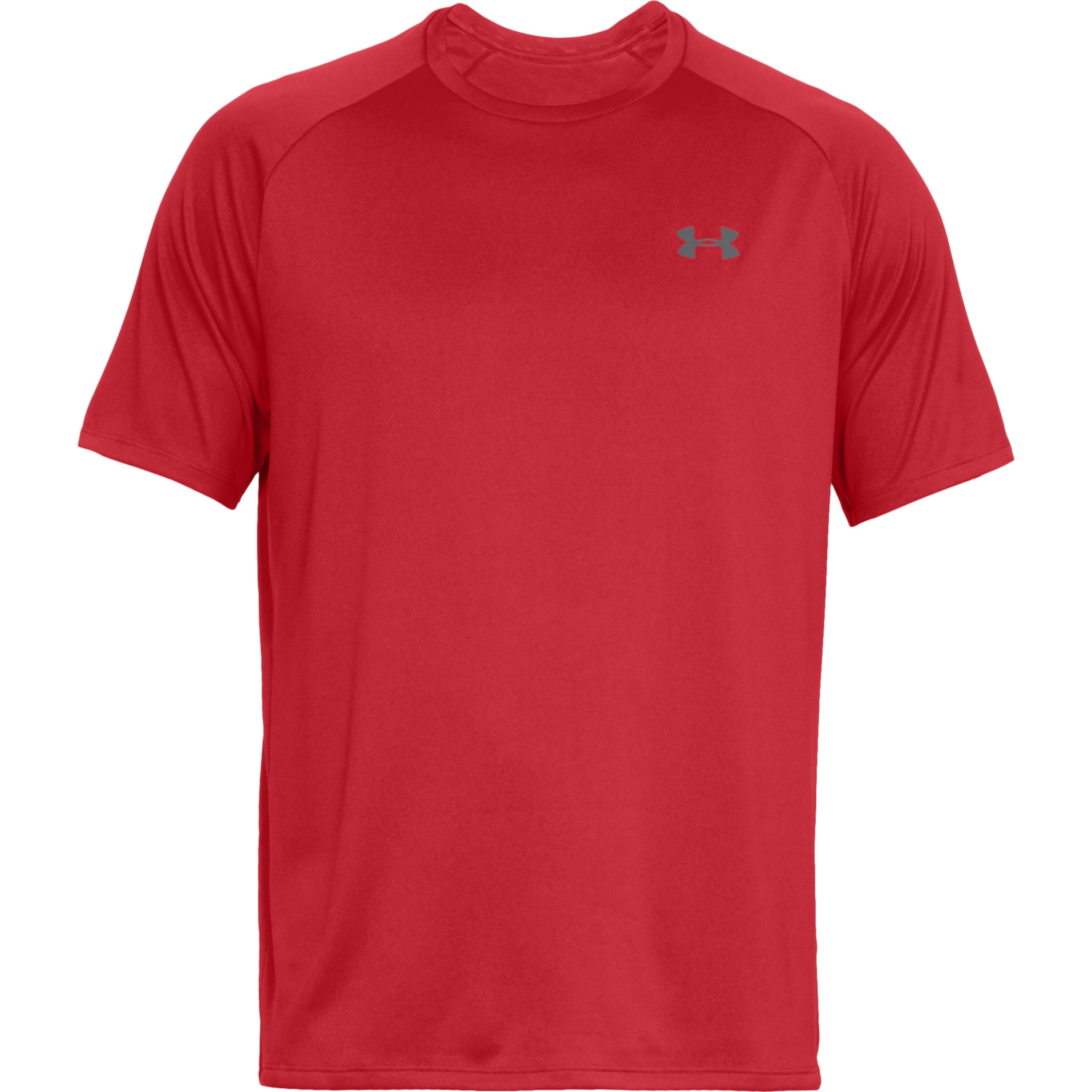 Under Armour - T-shirt Under Armour Tech™ 2.0 - T-shirt Manches Courtes - Gris|rouge - 38 S - Decathlon