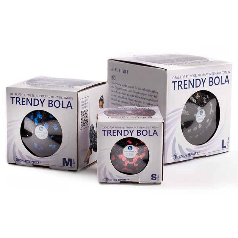 Piłka do masażu Trendy Bola czarno-niebieska 10 cm 2/4