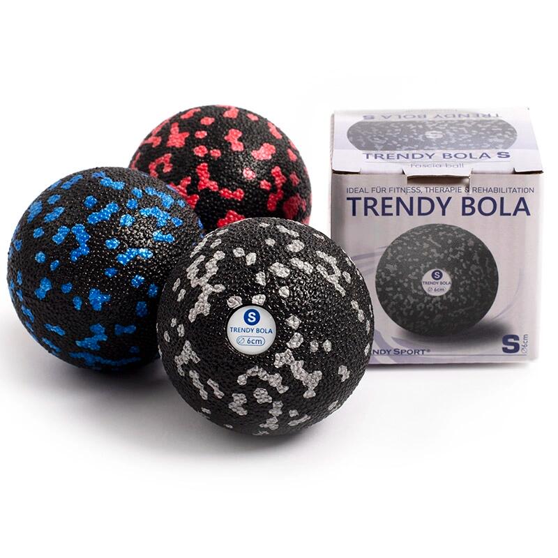 Piłka do masażu Trendy Bola czarno-niebieska 10 cm 3/4