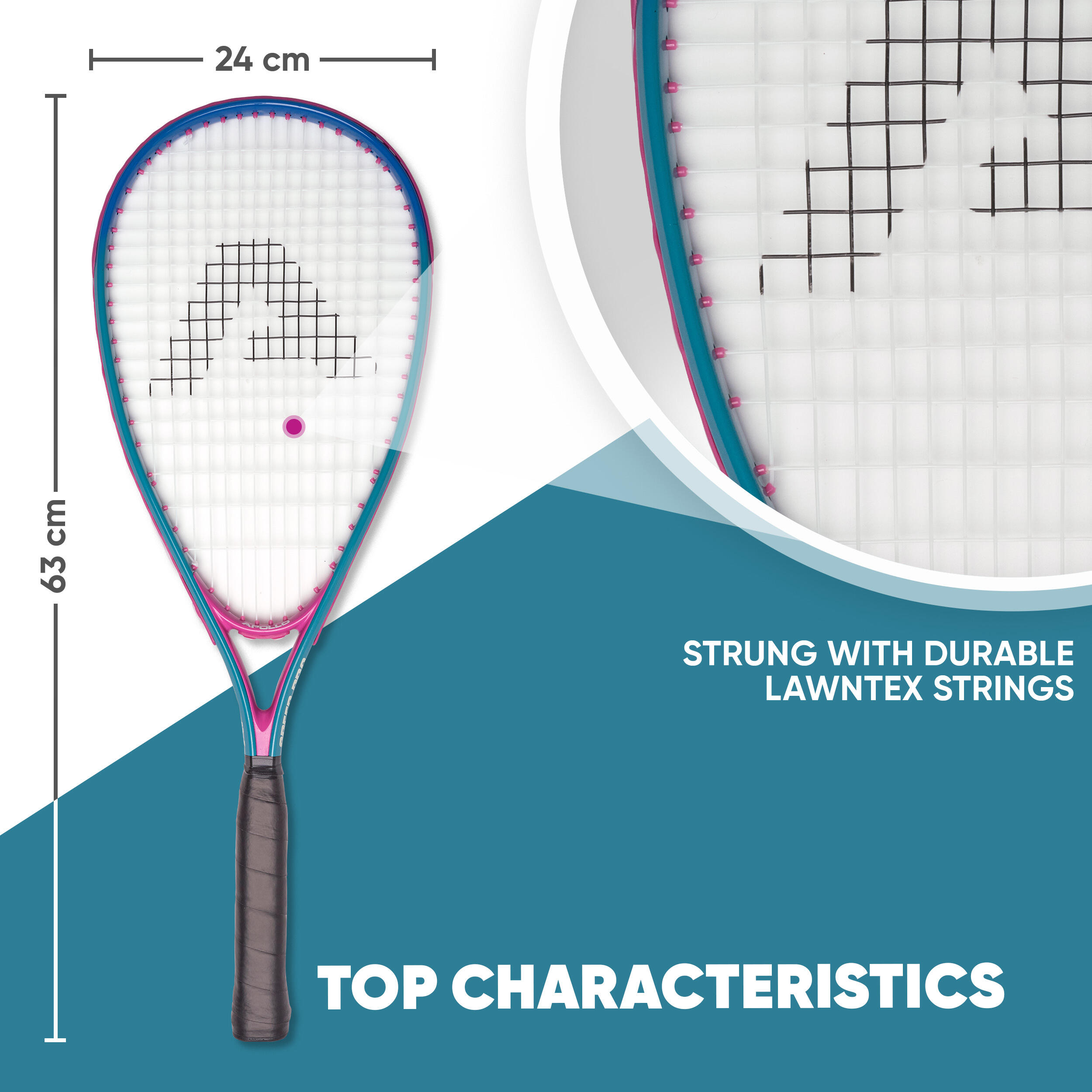 Badminton Set Speed Pro SPEEDBADMINTON - Blau/Rosa 3/7
