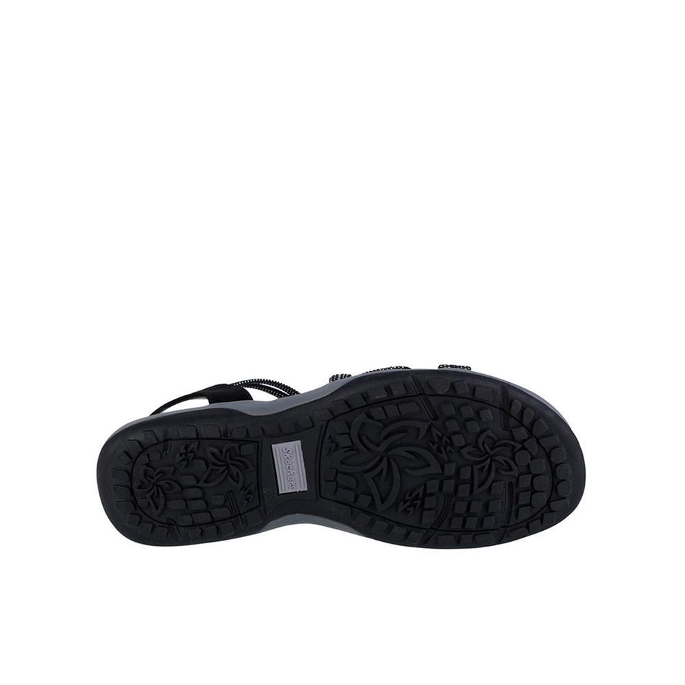 Sandalias Deportivas Mujer Skechers 163117_BLK Negras Plantilla Foam 4/4