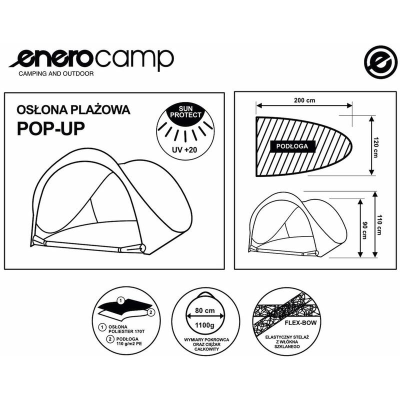 Namiot plażowy Enero Camp 200X120X110/90cm