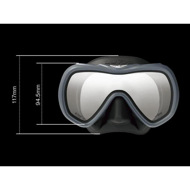 GM-1248 LUVOS Diving Mask UV420CUT AR (Amber Lens) - Black