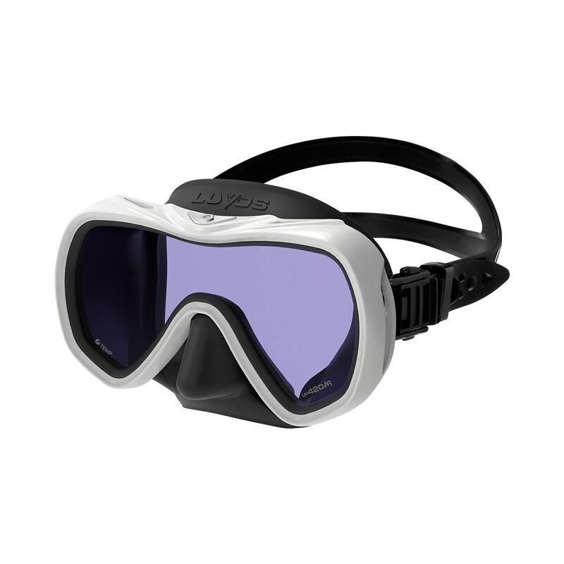 GM-1248 LUVOS Diving Mask UV420CUT AR (Amber Lens) - White