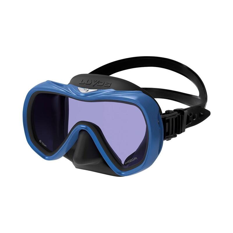 GM-1248 LUVOS 潛水面鏡 UV420CUT AR (琥珀鏡片) - 藍色