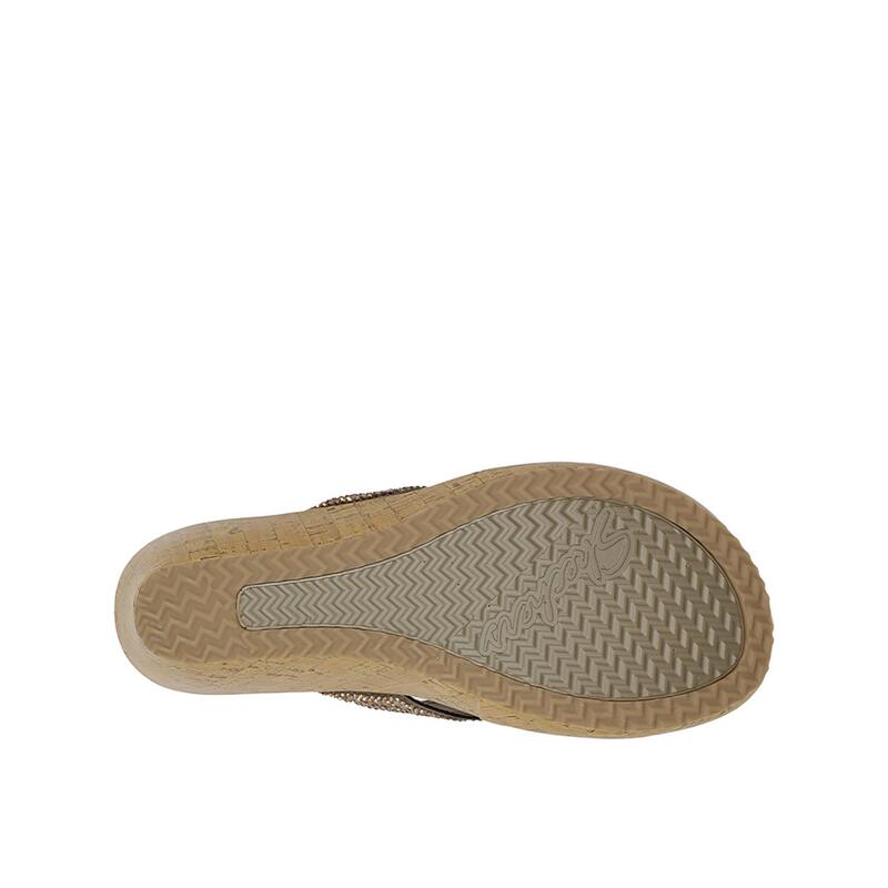 Sandalias De Dedo Mujer Skechers 119579_TPE Topo con Cuña